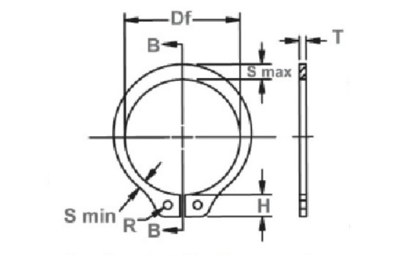 diagrama Anillo de retención interno